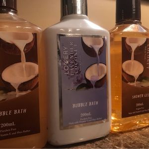 Lovery bubble bath and shower gel set of 3